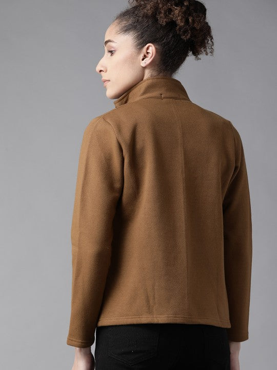 Women Black Solid Tailored Jacket
