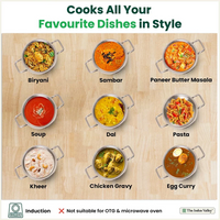 Thumbnail for Biryani Cooking Pot+ Glass Lid, Premium Quality, 3 Layer Thick Body, 100% Toxin
