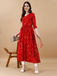 Thumbnail for Women Paisley Embroidered Extended Sleeves Mirror Work Anarkali Kurta