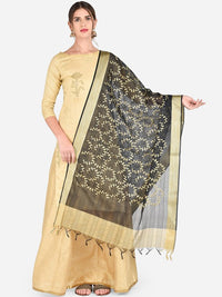 Thumbnail for Gold-Toned Embroidered Dupatta