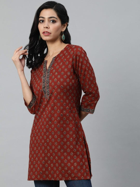 women-maroon-printed-tunic