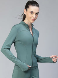 Thumbnail for Women Geometric Lightweight Crop Training or Gym Sporty Jacket