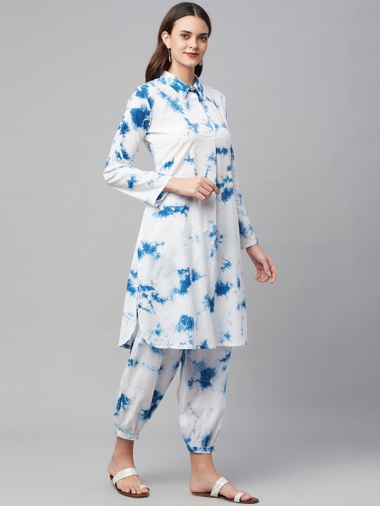 Paisley Printed Pure Cotton Straight Kurta with Trousers