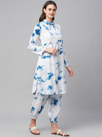 Thumbnail for Paisley Printed Pure Cotton Straight Kurta with Trousers