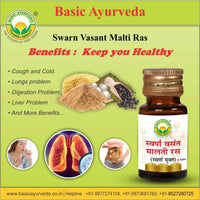 Thumbnail for Basic Ayurveda Swarn Vasant Malti Ras (With Gold) Tablets