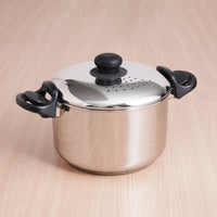 Thumbnail for veggies-boiler-pot,-steamer-cooker,-induction-&-gas,-1.08-kg,-19cm,-3.5-