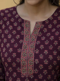 Thumbnail for Women Maroon Printed Tunic