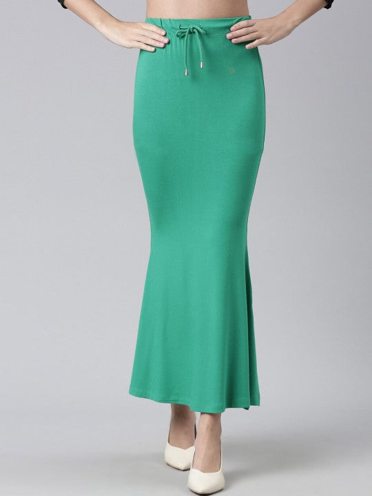 Side Slit High-Rise Stretchable Viscose Saree Skirt