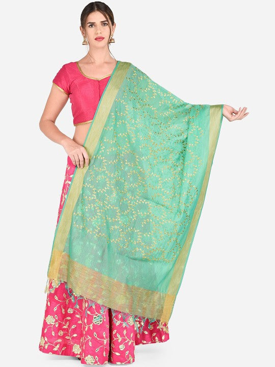 Gold-Toned Embroidered Dupatta