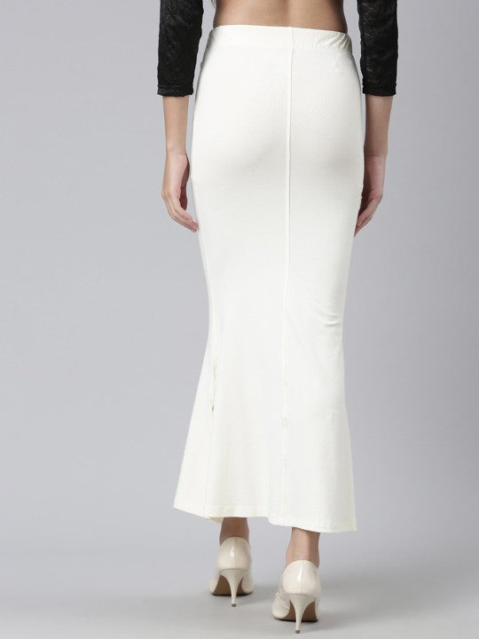 Side Slit High-Rise Stretchable Viscose Saree Skirt