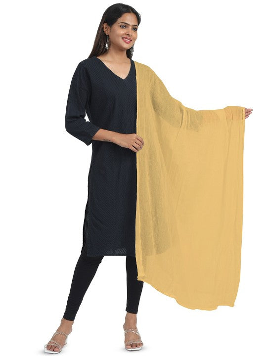 Women Cotton PomPom Border Dupatta