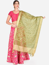 Thumbnail for Gold-Toned Embroidered Dupatta