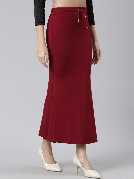 Side Slit High-Rise Stretchable Viscose Saree Skirt