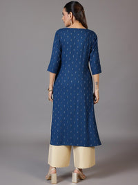 Thumbnail for floral-yoke-design-thread-work-dobby-kurta