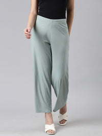 Thumbnail for Women Black Knitted Palazzos