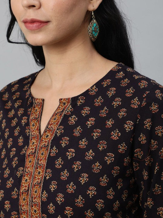 Women Maroon Printed Tunic
