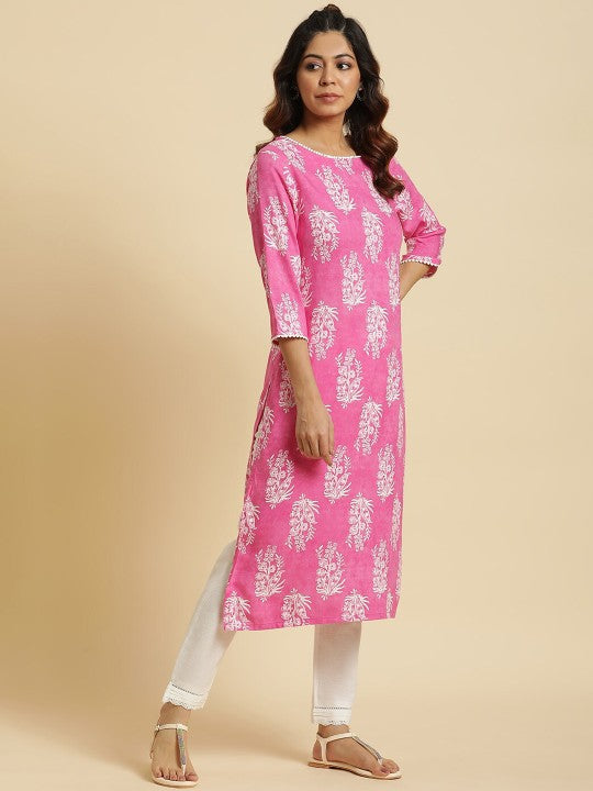 women-floral-printed-straight-kurta