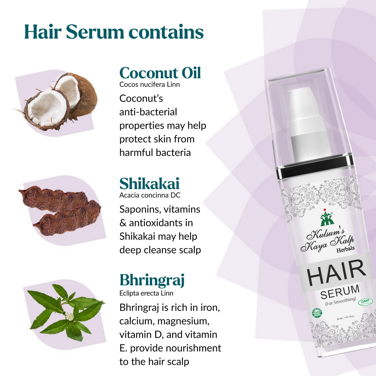 Kulsum is Kaya Kalp Hair Serum With Shikakai & Bhringraj For All Hair Types