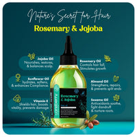 Thumbnail for Careberry 100% Organic Rosemary & Jojoba Anti Dandruff Hair Oil