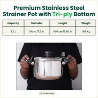 Thumbnail for Veggies Boiler Pot, Steamer Cooker, Induction & Gas, 1.08 Kg, 19cm, 3.5 L