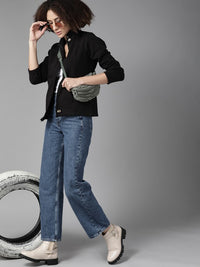 Thumbnail for Women Brown Solid Tailored Jacket