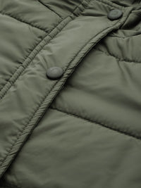 Thumbnail for Women Brown Solid Padded Jacket