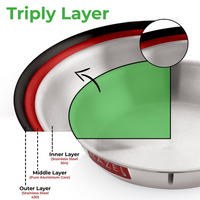 Thumbnail for Hazel Triply Stainless Steel Induction Bottom Kadhai
