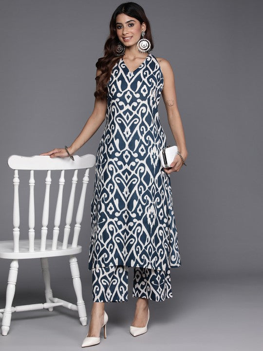 ikat-printed-pure-cotton-kurta-with-palazzos