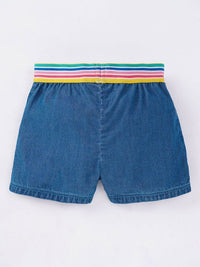 Thumbnail for girls-blue-solid-pure-cotton-skirts