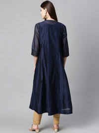 Thumbnail for Women Green Solid Anarkali Kurta