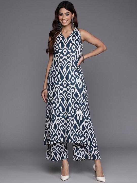 ikat-printed-pure-cotton-kurta-with-palazzos