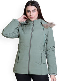 Thumbnail for lightweight-faux-fur-trim-hooded-parka-jacket