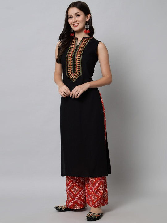 floral-embroidered-mirror-work-mandarin-collar-straight-kurta