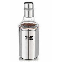 Thumbnail for nirlon-stainless-steel-oil-pot,-1-litre,-silve
