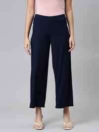 Thumbnail for Women Black Knitted Palazzos