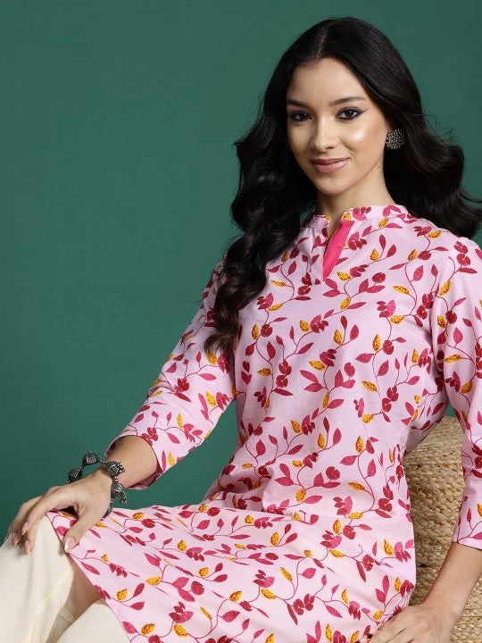 floral-print-pure-cotton-kurta