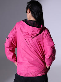 Thumbnail for Typography Printed Windcheater Bomber Jacket