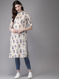 Thumbnail for women-multicoloured-floral-print-a-line-kurta