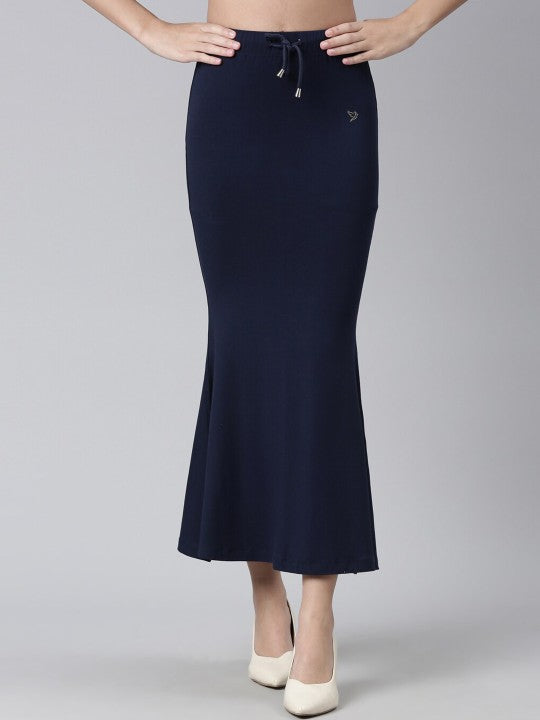 Side Slit High-Rise Stretchable Viscose Saree Skirt