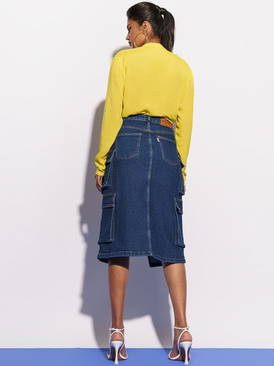 blue-denim-cargo-pockets-midi-skirt