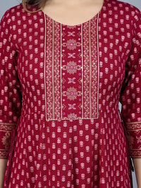 Thumbnail for women-ethnic-motifs-printed-anarkali-kurta