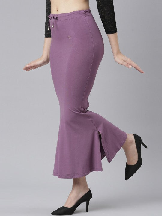 Side Slit High-Rise Stretchable Viscose Saree Skirt