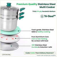 Thumbnail for Veg Steaming Set, 3 Pots, 21cm
