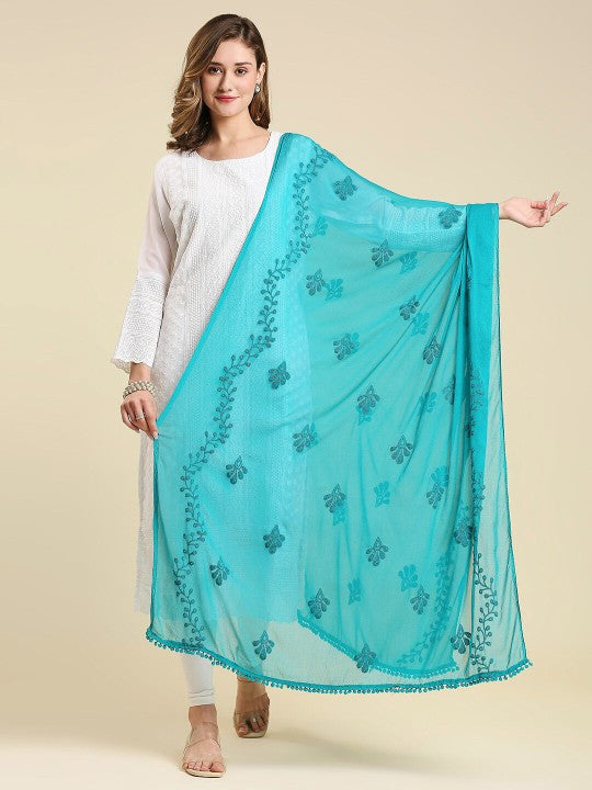 Embroidered Chiffon Dupatta