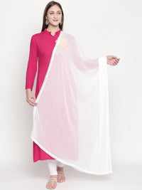 Thumbnail for women-white-solid-dupatta