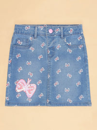 Thumbnail for girls-conversational-printed-straight-skirts