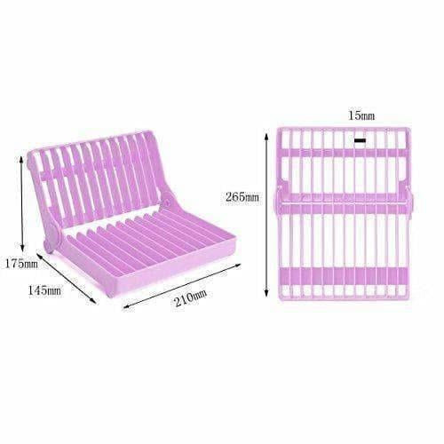Folding Plastic Kitchen Dish Rack Stand Plate Holder for Bowls Plates