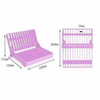 Thumbnail for Folding Plastic Kitchen Dish Rack Stand Plate Holder for Bowls Plates