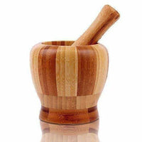 Thumbnail for Wooden Motar Pestle Set (Brown)