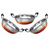 Thumbnail for stainless-steel-copper-bottom-kadhai-with-handle